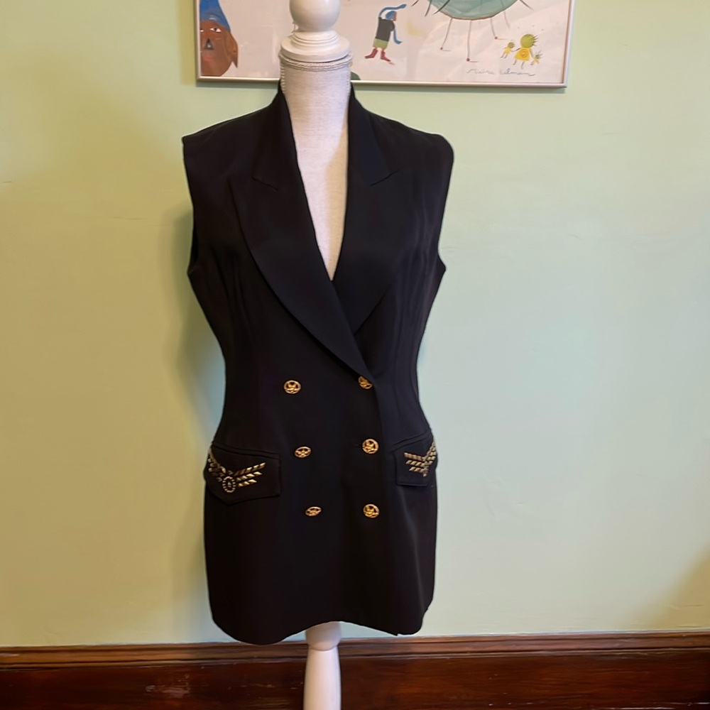 Vintage Yolanda (Lorente) vest/mini-dress, size 8
